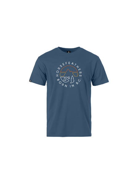 Horsefeathers T-Shirt Line Circle - moonlight blue