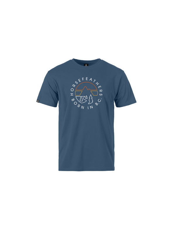 Horsefeathers T-Shirt Line Circle - moonlight blue