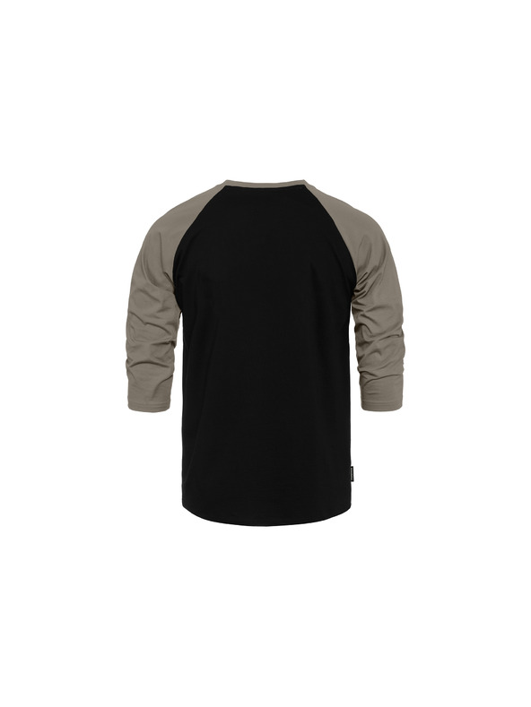 Horsefeathers T-Shirt Rollin Raglan - black/taupe