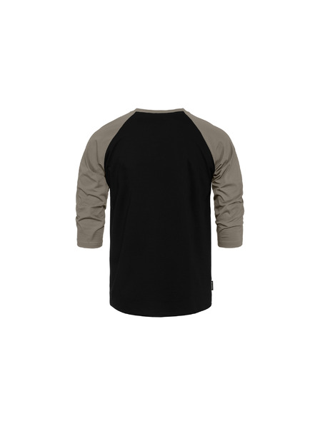 Horsefeathers T-Shirt Rollin Raglan - black/taupe