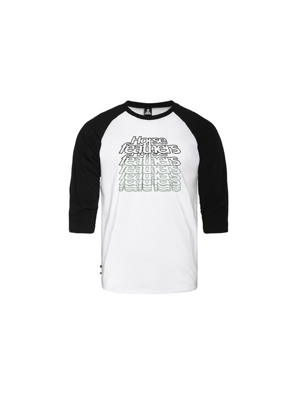 Horsefeathers T-Shirt Rollin Raglan - white/black