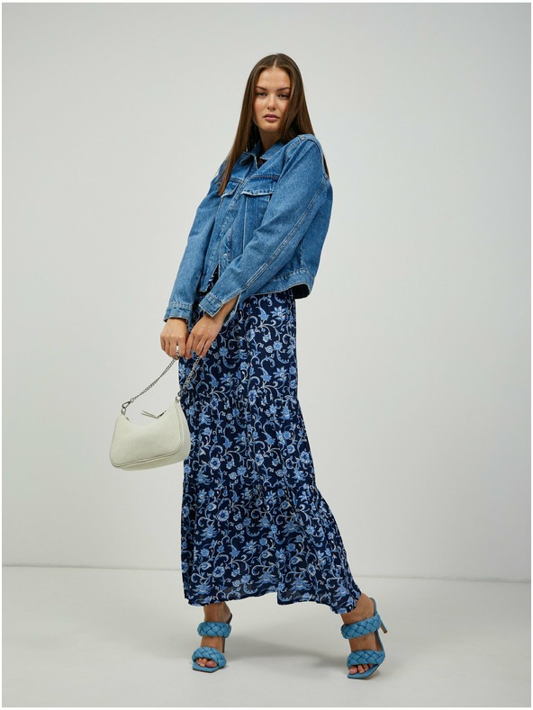 Orsay Dunkelblau geblümter Maxirock von ORSAY