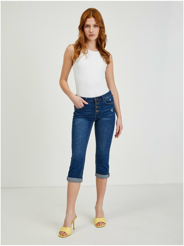 Orsay Dunkelblau Cropped Slim-Fit Jeans für Damen von ORSAY