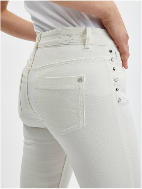 Orsay Weiße Damen-Cropped-Jeans ORSAY