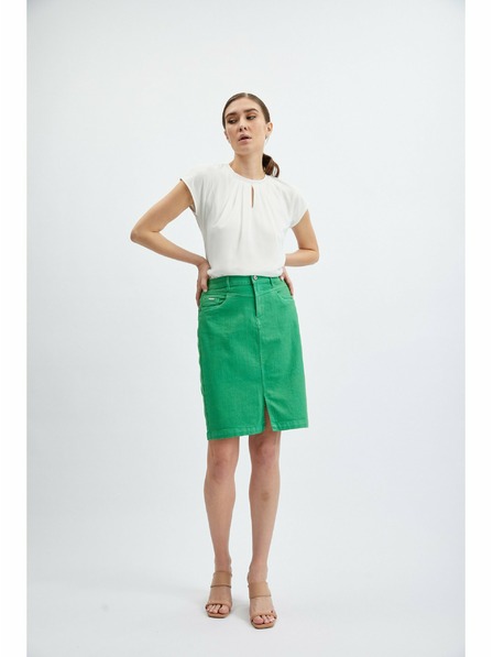Orsay Grüner Damen-Jeansrock ORSAY