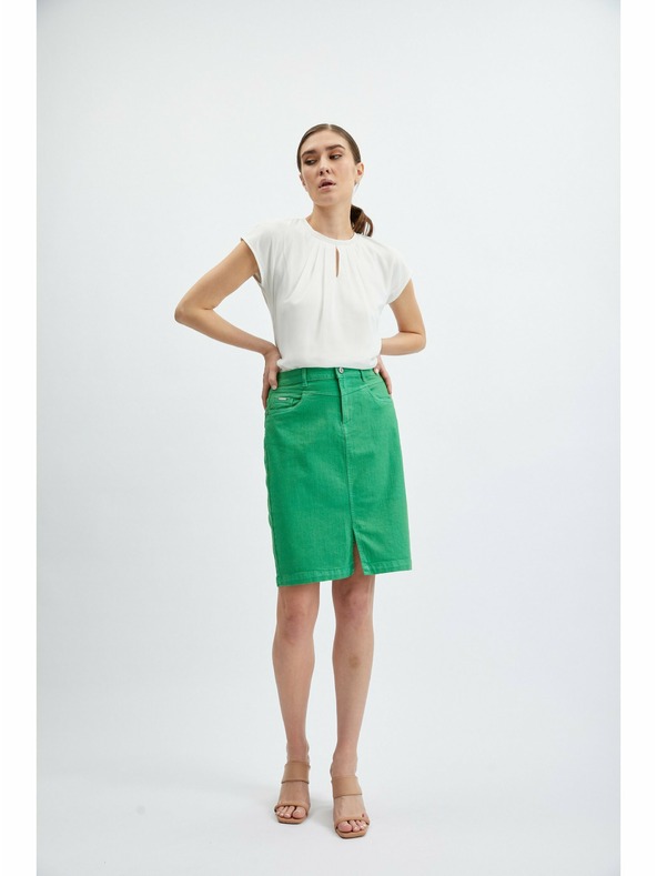 Orsay Grüner Damen-Jeansrock ORSAY