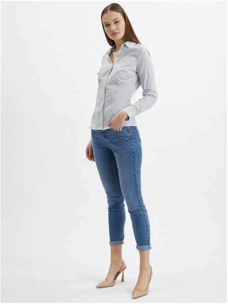 Orsay Blau-weiß gestreiftes Damenhemd ORSAY