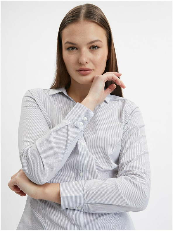 Orsay Blau-weiß gestreiftes Damenhemd ORSAY