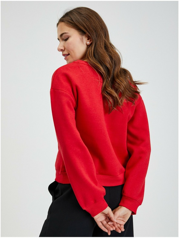 Orsay Rotes lockeres Damen Sweatshirt ORSAY