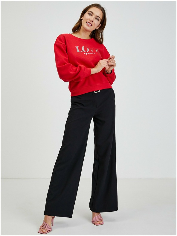 Orsay Rotes lockeres Damen Sweatshirt ORSAY