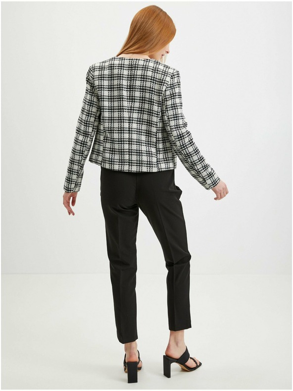 Orsay Schwarz-weiß karierte Damenjacke ORSAY