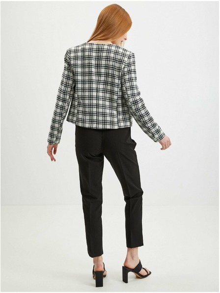 Orsay Schwarz-weiß karierte Damenjacke ORSAY