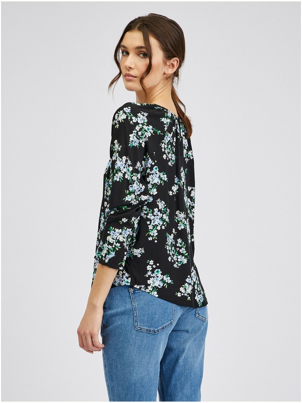 Orsay Schwarze geblümte Bluse ORSAY