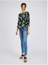 Orsay Schwarze geblümte Bluse ORSAY