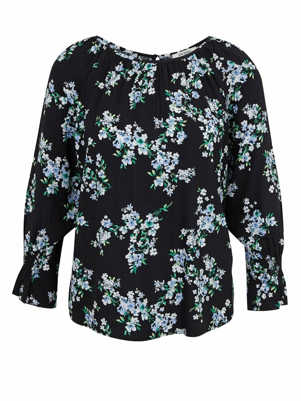 Orsay Schwarze geblümte Bluse ORSAY