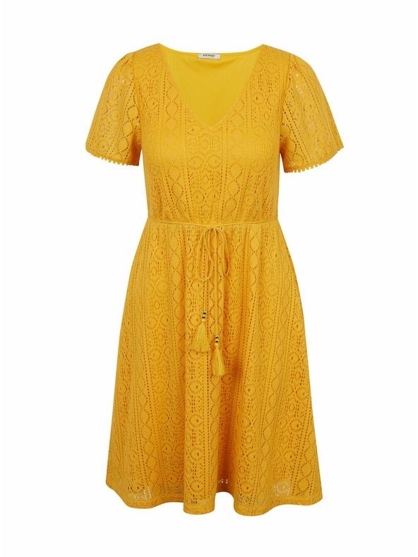 Orsay Gelbes Damen gemustertes Kleid von ORSAY