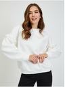 Orsay Weißes Damen Sweatshirt Oversize mit Ballonärmeln ORSAY