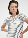Orsay Cremefarbenes gestreiftes Damen-T-Shirt von ORSAY