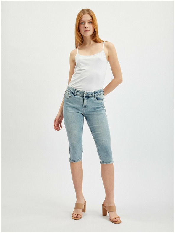 Orsay Hellblaue kurze Damenjeans ORSAY