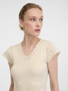 Orsay Beigefarbenes Damen Kurzarm-T-Shirt ORSAY