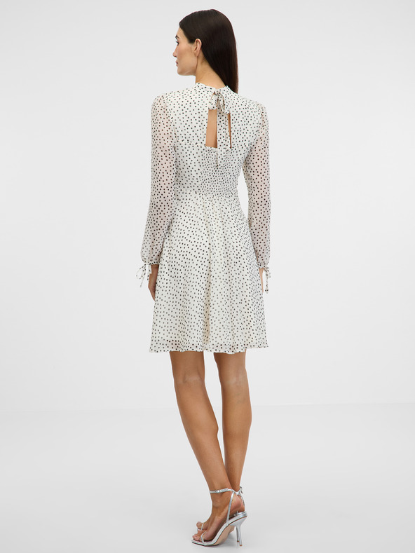 Orsay Cremefarbenes knielanges Damenkleid ORSAY