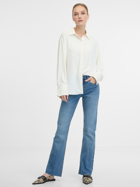 Orsay Cremefarbenes Damenhemd ORSAY