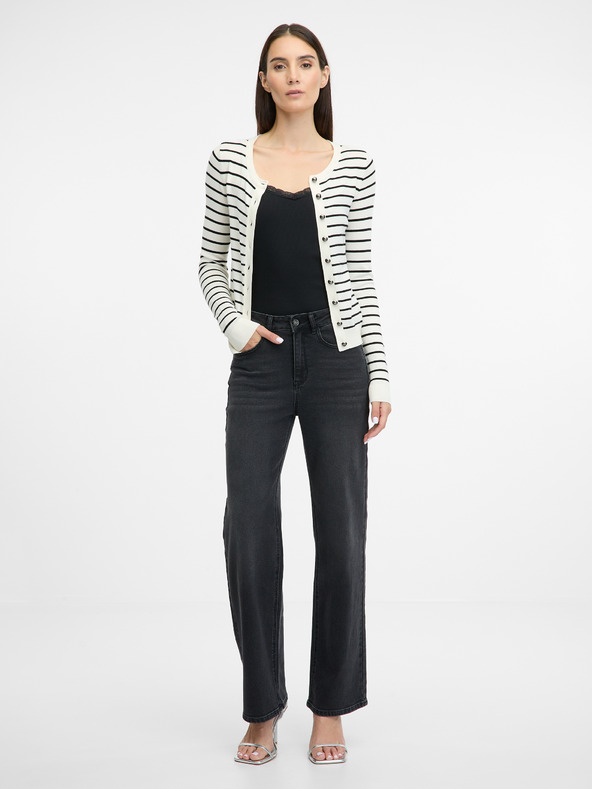 Orsay Cremefarbene Damen-Strickjacke ORSAY