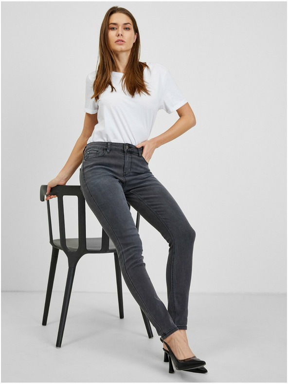 Orsay Graue Skinny-Fit-Jeans Damen ORSAY
