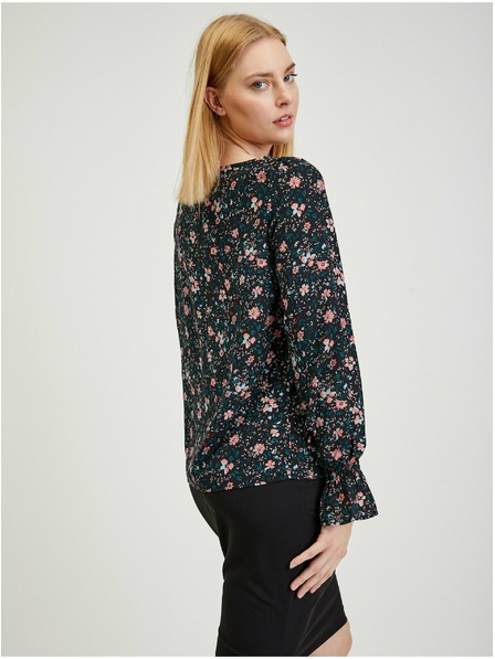 Orsay Schwarze geblümte Bluse ORSAY