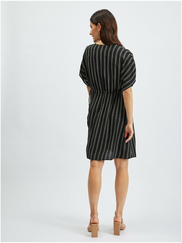 Orsay Schwarzes gestreiftes Damenkleid ORSAY