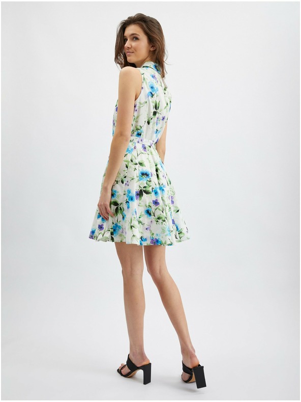 Orsay Blau-cremefarbene Blumenkleid ORSAY für Damen