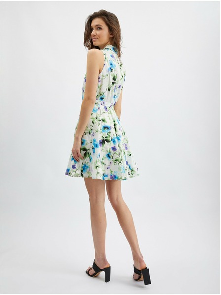 Orsay Blau-cremefarbene Blumenkleid ORSAY für Damen