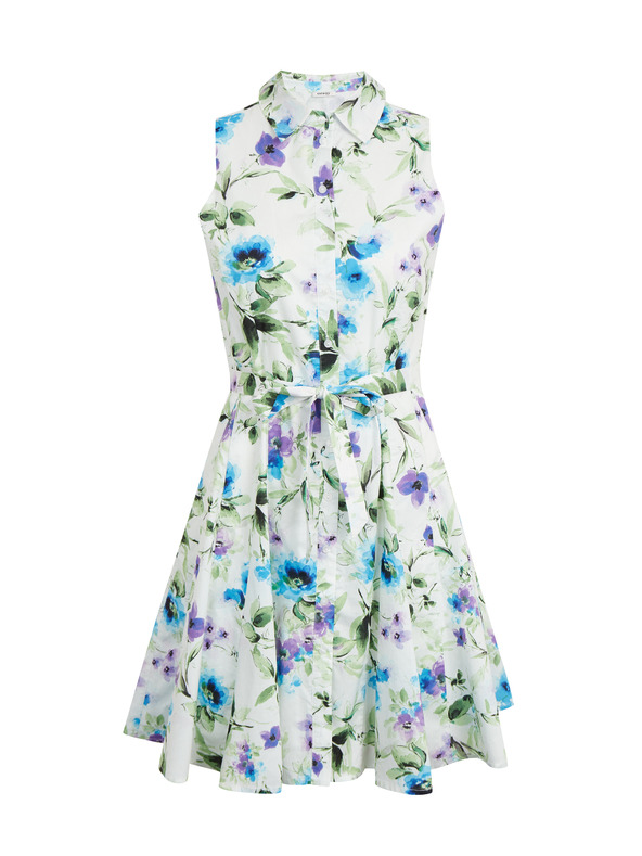 Orsay Blau-cremefarbene Blumenkleid ORSAY für Damen