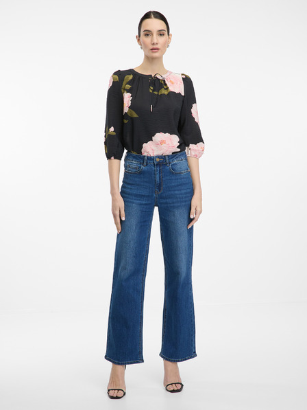 Orsay Schwarze Damen-Bluse mit Blumenmuster ORSAY