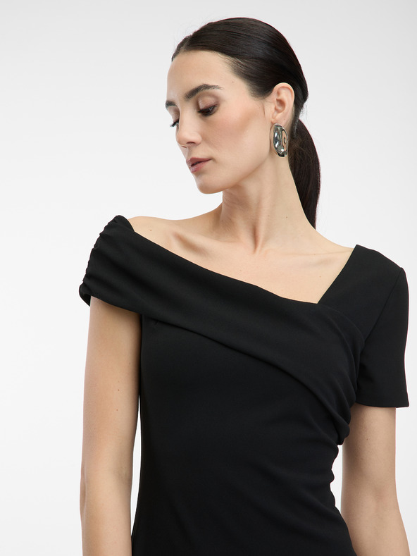 Orsay Schwarzes knielanges Damenkleid ORSAY