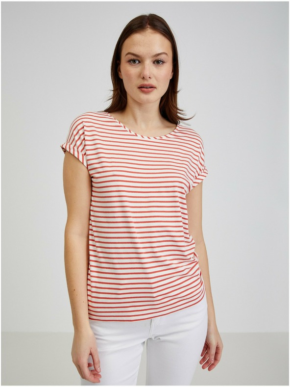 Orsay Rot-weiß gestreiftes Damen T-Shirt ORSAY