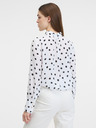 Orsay Weiße Damen-Polka-Dot-Bluse ORSAY