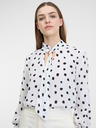 Orsay Weiße Damen-Polka-Dot-Bluse ORSAY