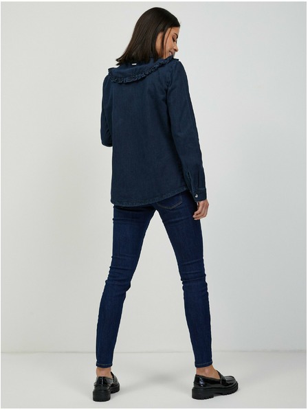 Orsay Dunkelblaues Jeanshemd ORSAY