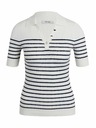 Orsay Cremefarbenes gestreiftes Damen-Poloshirt ORSAY