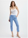 Orsay Blaue gepunktete Damen-Cropped-Hose ORSAY