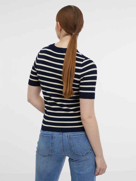 Orsay Dunkelblau gestreiftes Damen-Strick-Top ORSAY