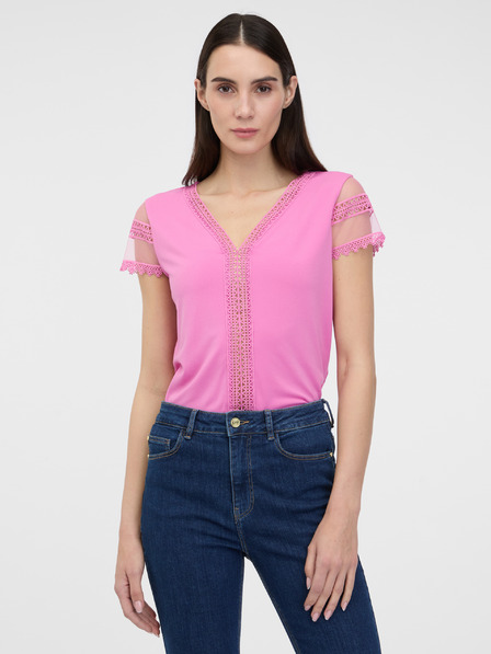 Orsay Rosa Damen Kurzarm-T-Shirt ORSAY