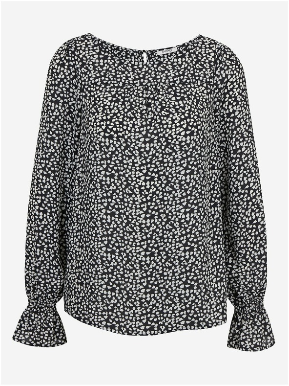 Orsay Weiß-schwarz gemusterte Damenbluse ORSAY