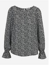 Orsay Weiß-schwarz gemusterte Damenbluse ORSAY
