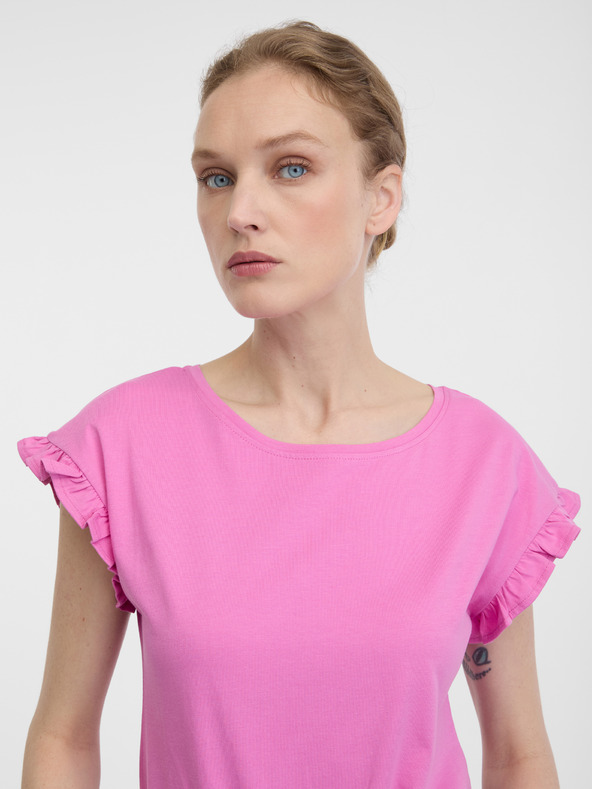 Orsay Rosa Damen Kurzarm-T-Shirt ORSAY