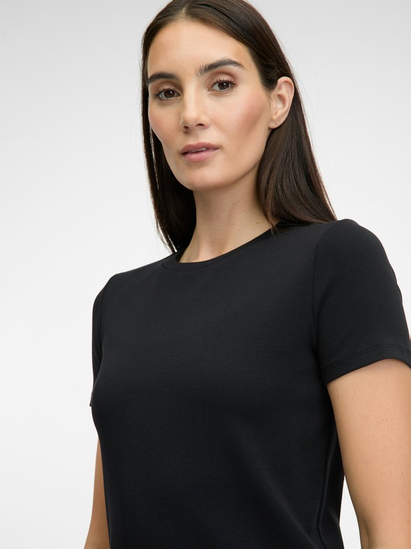 Orsay Schwarzes Damen-Kurzarmshirt ORSAY