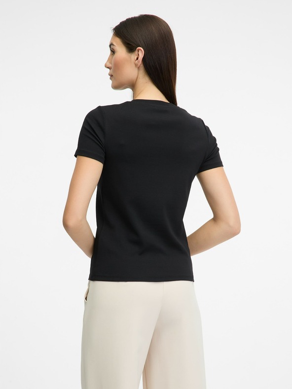 Orsay Schwarzes Damen-Kurzarmshirt ORSAY