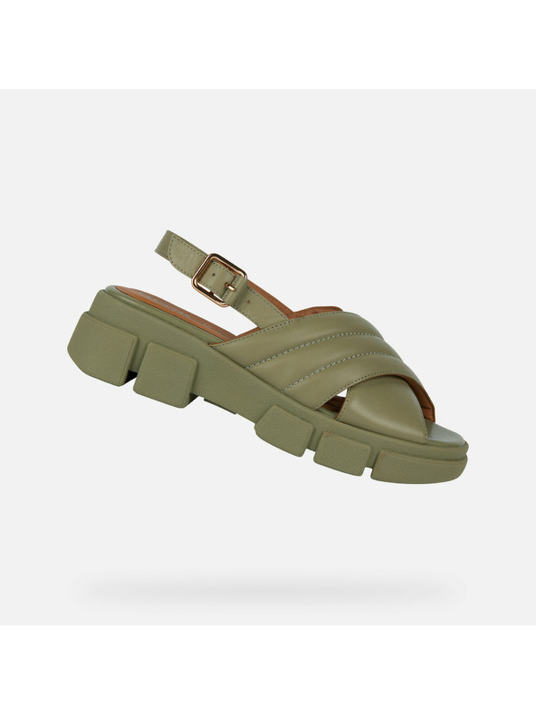 Geox Khaki Damensandalen Geox Lisbona