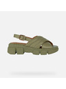Geox Khaki Damensandalen Geox Lisbona